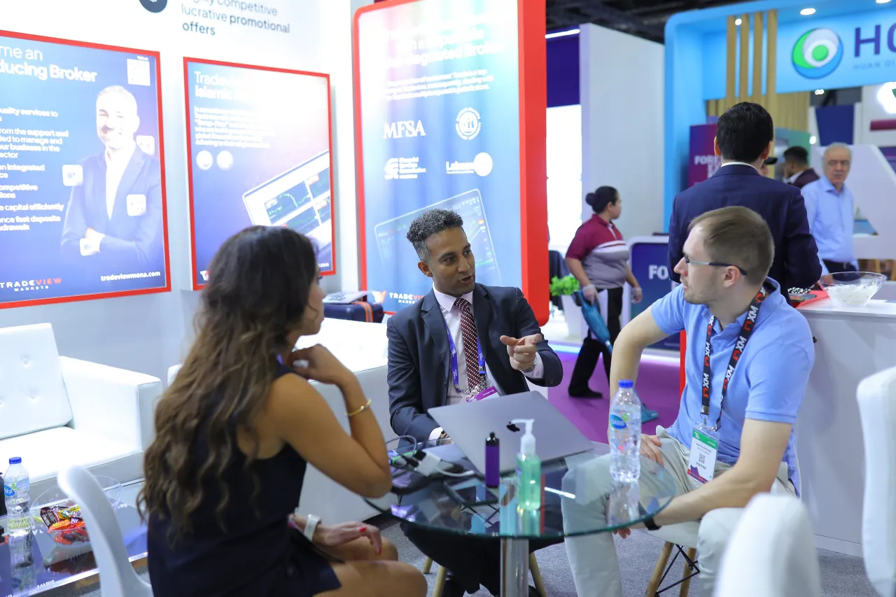 Tradeview MENA team at a company event